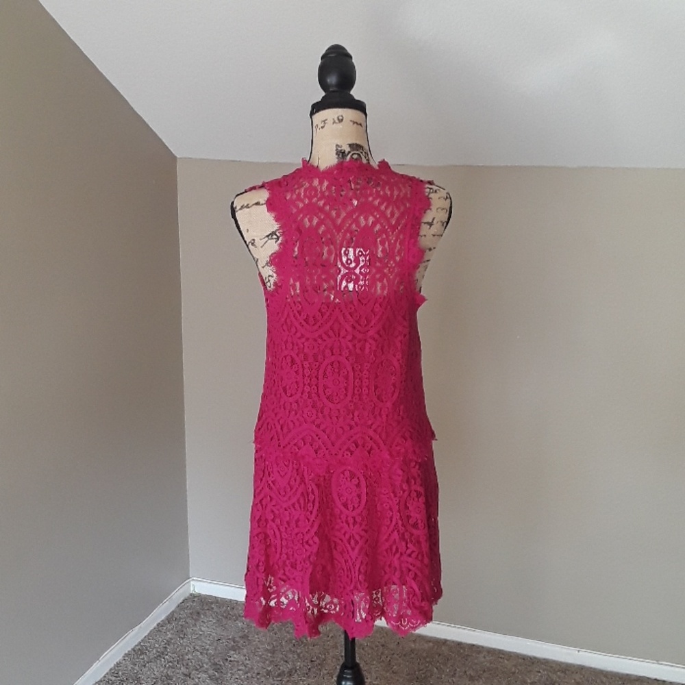 NWT, Free People Heart in Two Lace Mini Dress - Picture 10 of 15